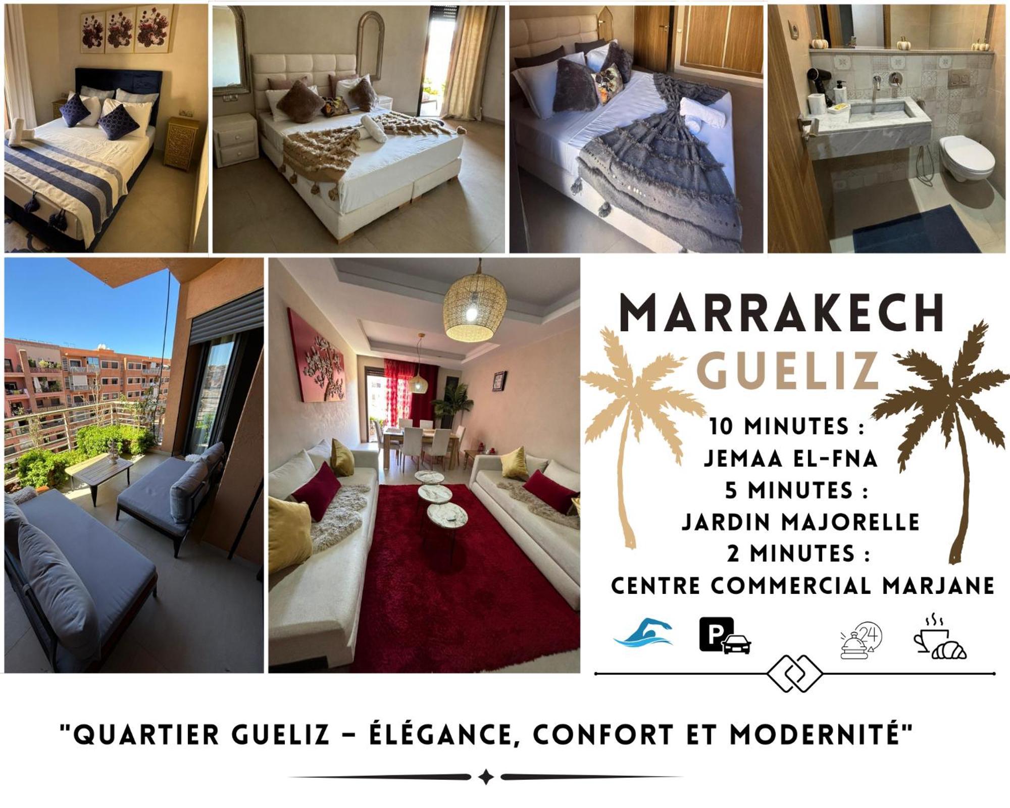 Appartement Neuf Climatise, Centre Marrakech. Marrakesh Exterior foto